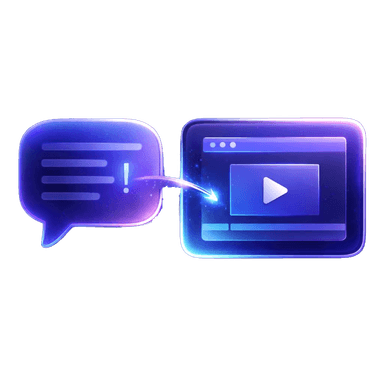 Prompt-to-video creation icon
